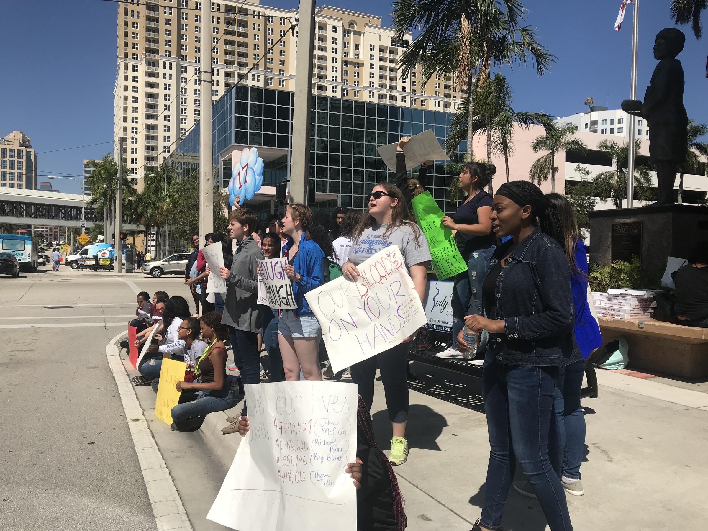 One Month After Parkland Shooting, Students Walk Out Of School