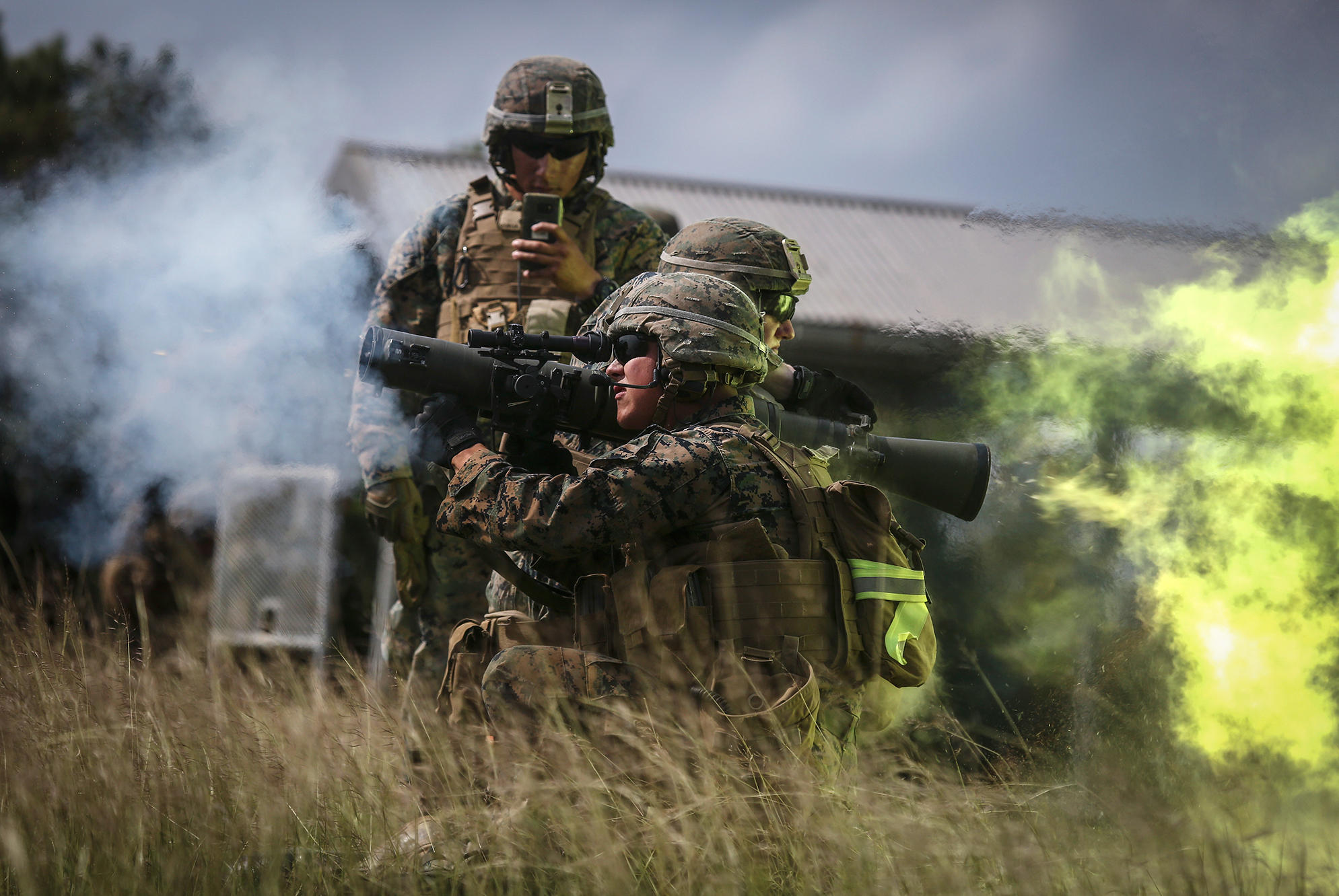 marines fire the carl gustav rocket system during live-fire