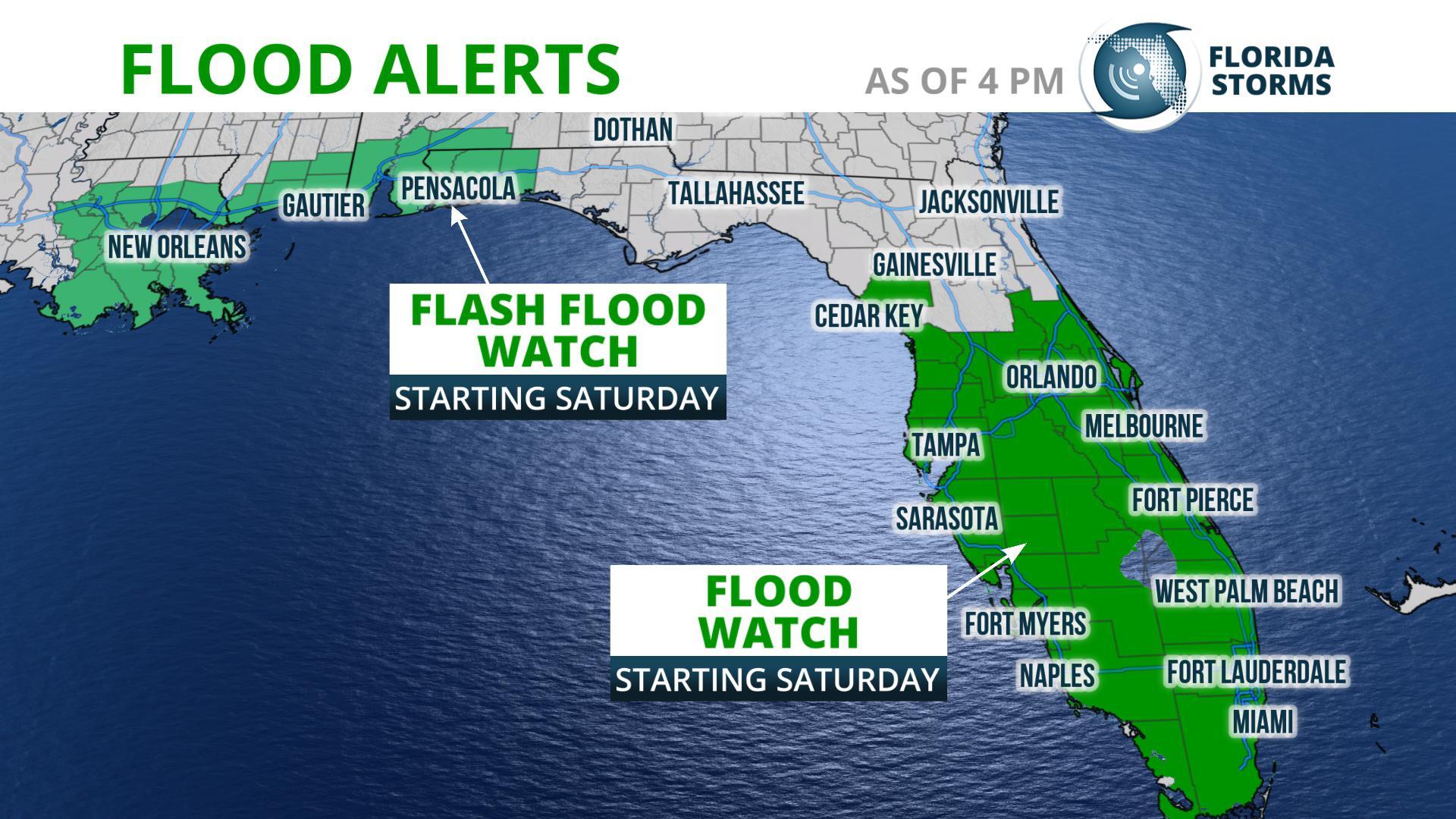 Flood Watch Issued for Tampa Metro Ahead of Subtropical Storm Alberto ...