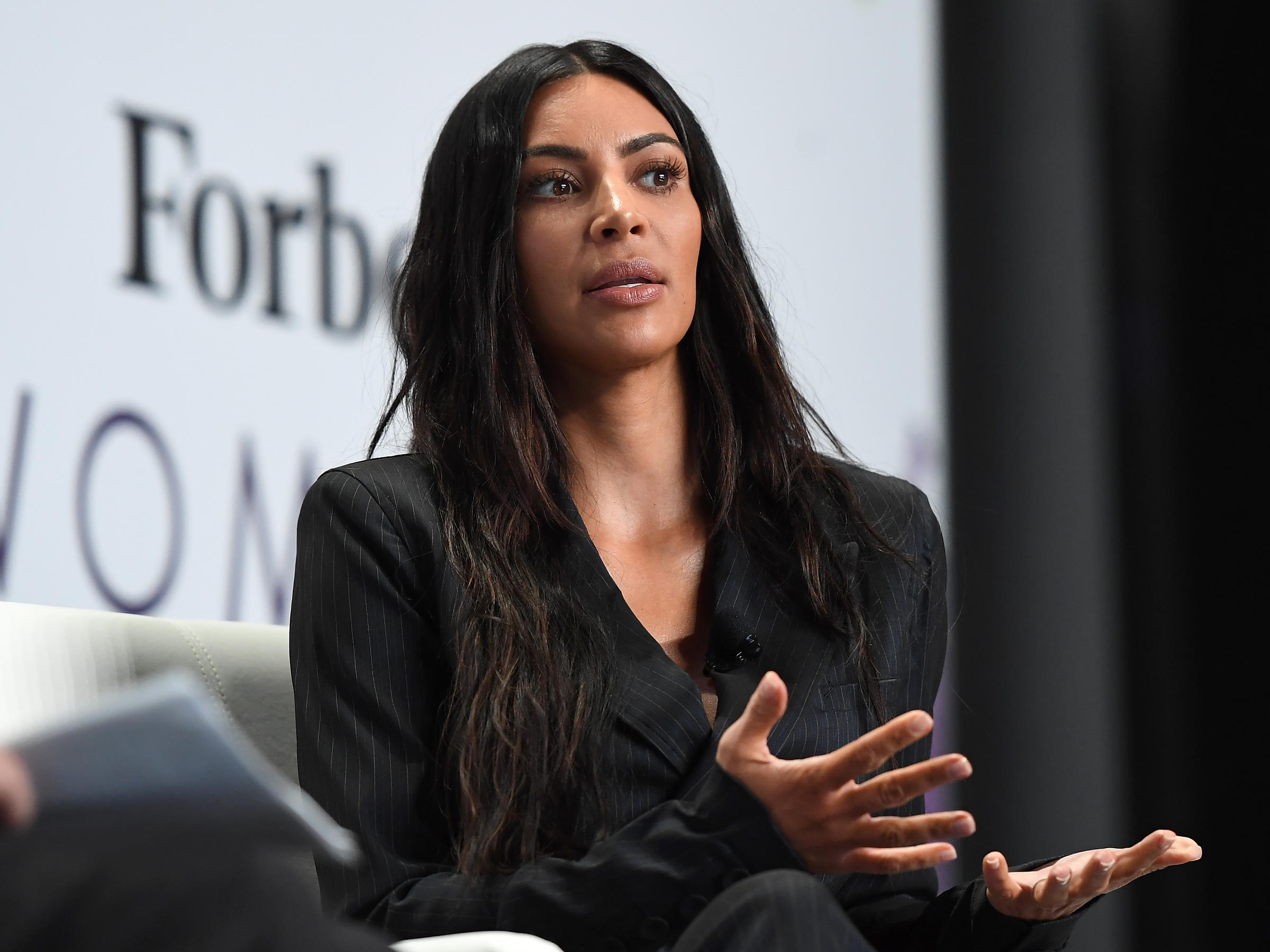 kim kardashian west, seen here at the 2017 forbes womens summit