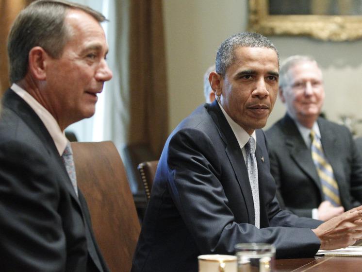 Republican Leaders In Debt Ceiling Corner Between Obama Tea