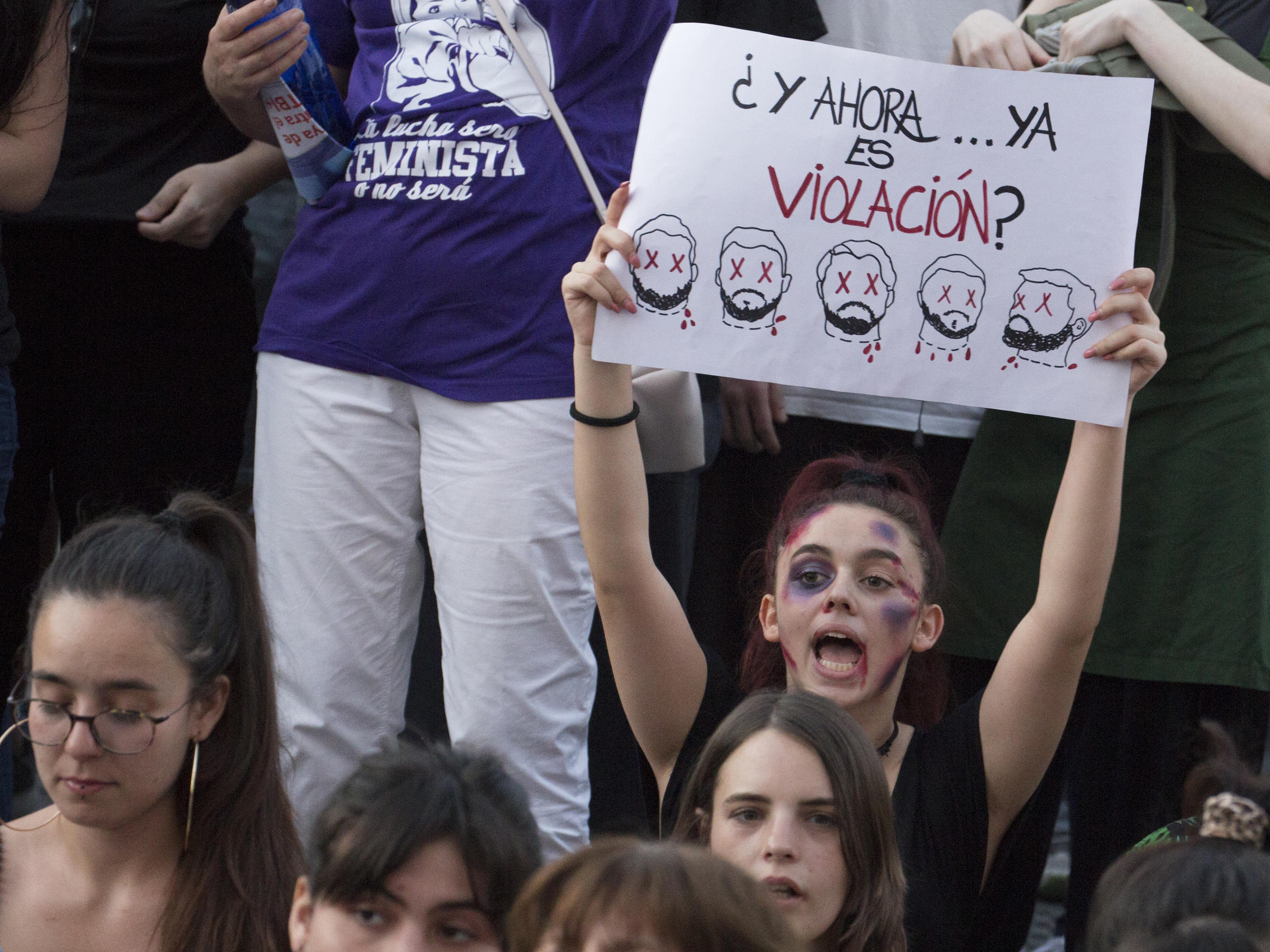 several protests ensued across spain against the verdict and