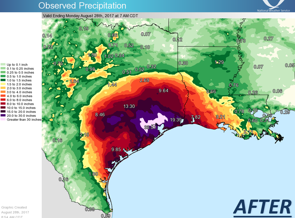 National Weather Service Adds New Colors So It Can Map Harvey's Rains