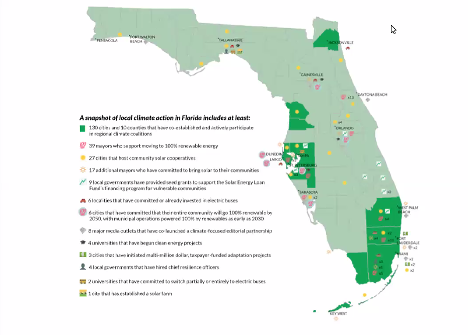 Climate Change Florida Map Florida Cities, Counties In Forefront Of Clean Energy Movement 