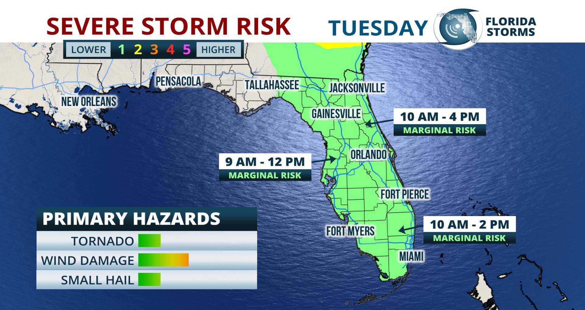 Scattered But Strong Storms Possible Across Florida Peninsula