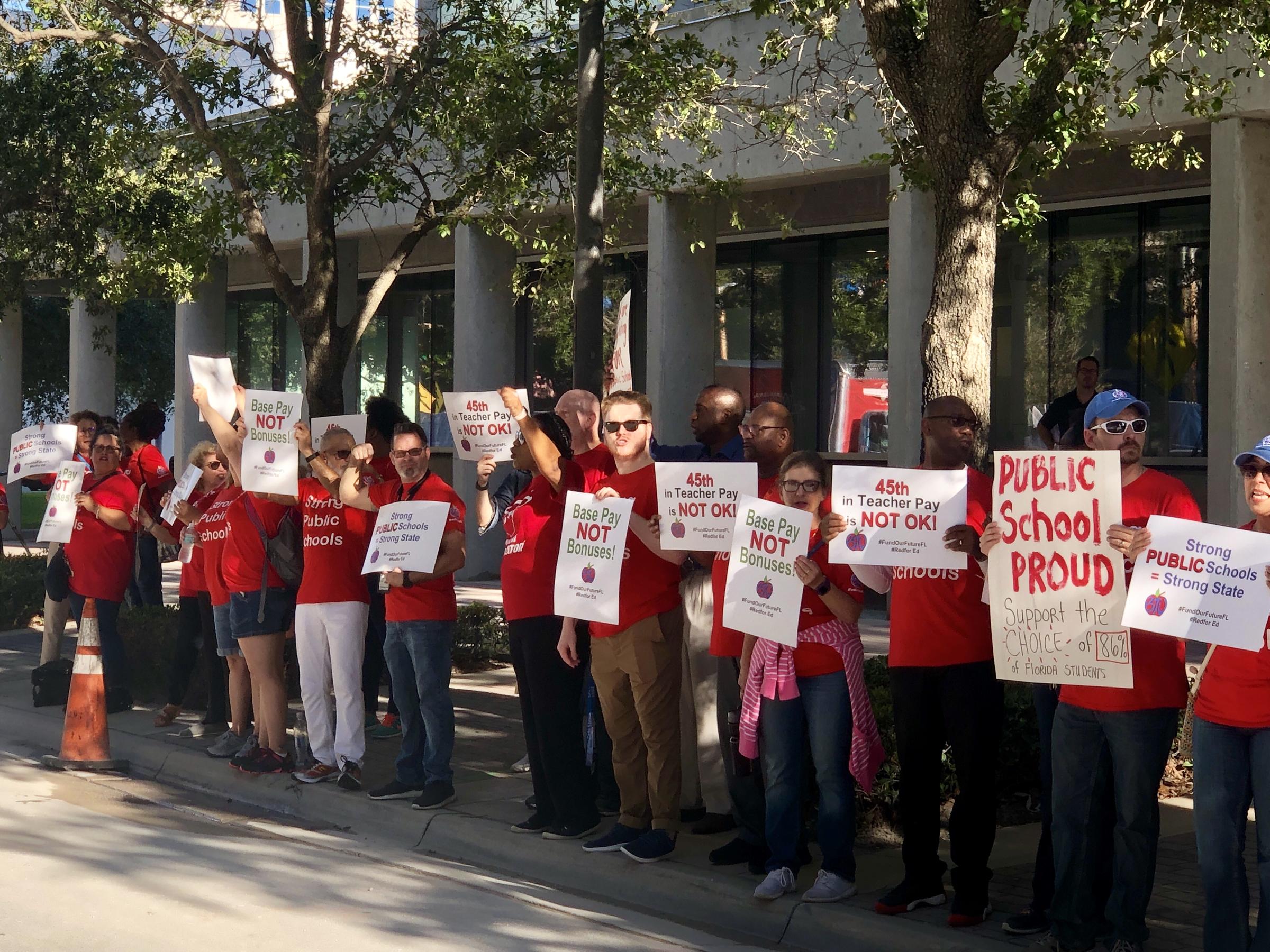 Broward Teachers Rally For Florida Public School Funding Health News