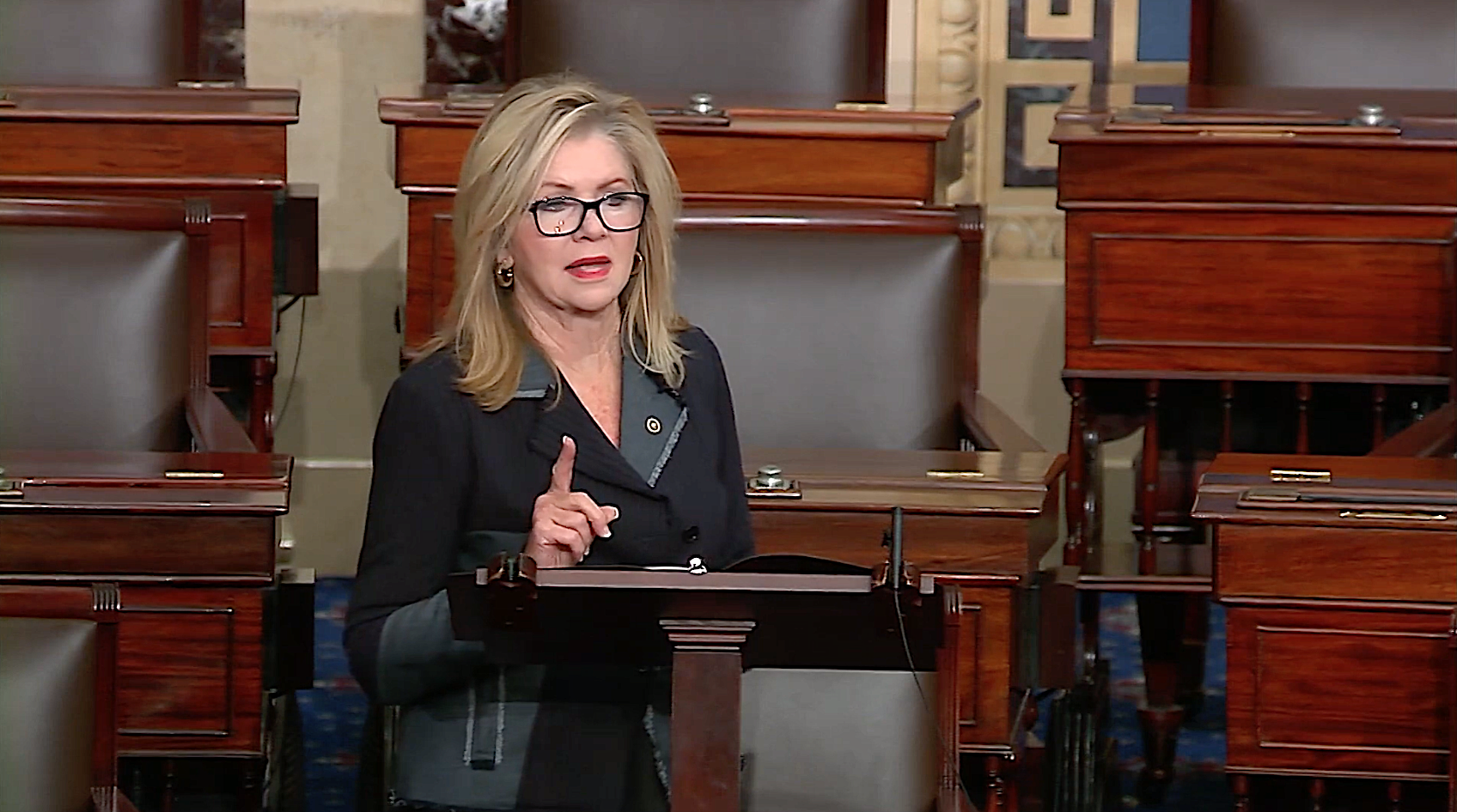 Sen Marsha Blackburn Slams Impeachment Inquiry On Senate Floor Wkno Fm 1464