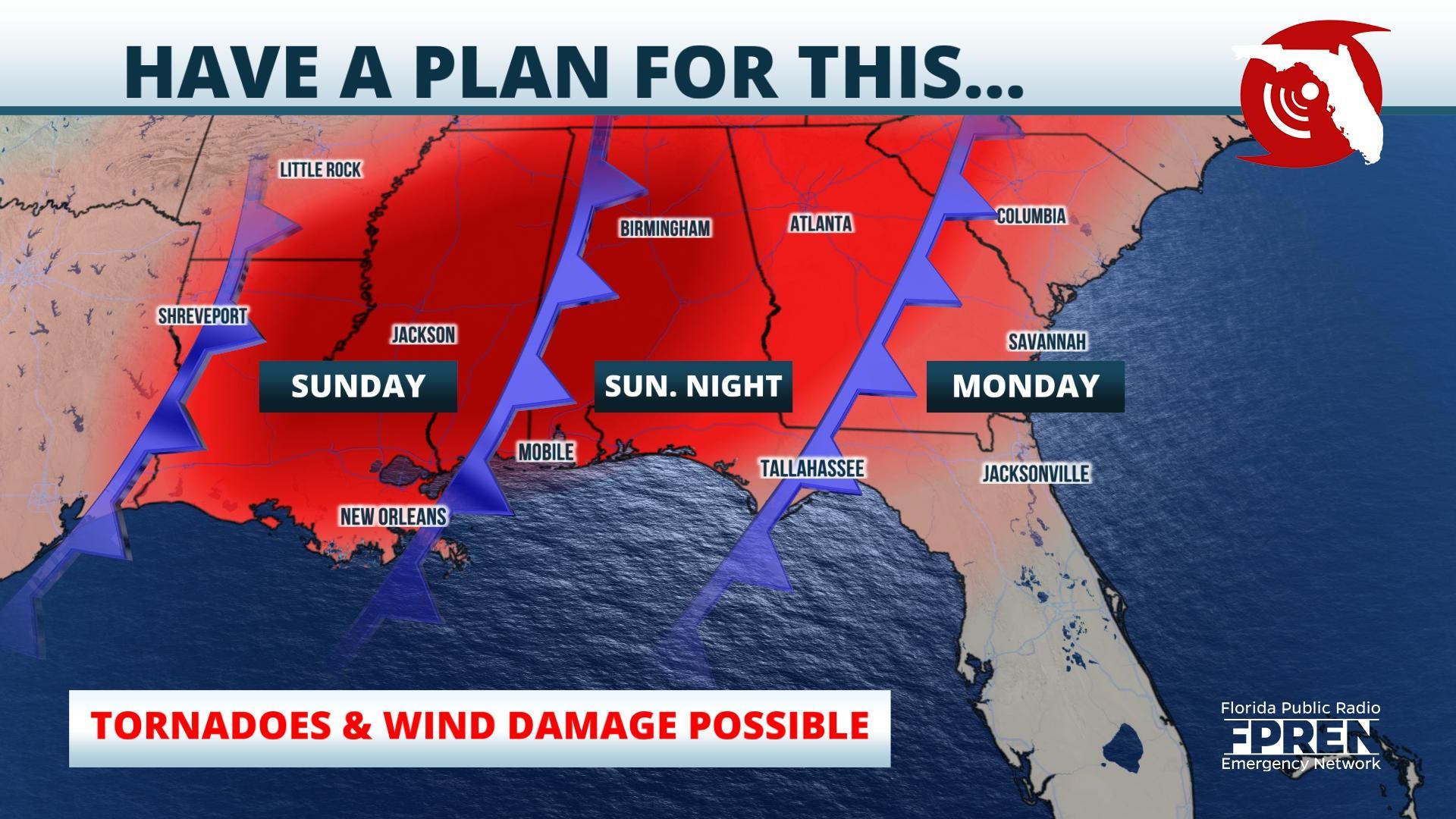 Dangerous Tornado Risk In Florida Panhandle Sunday Night Wuwf