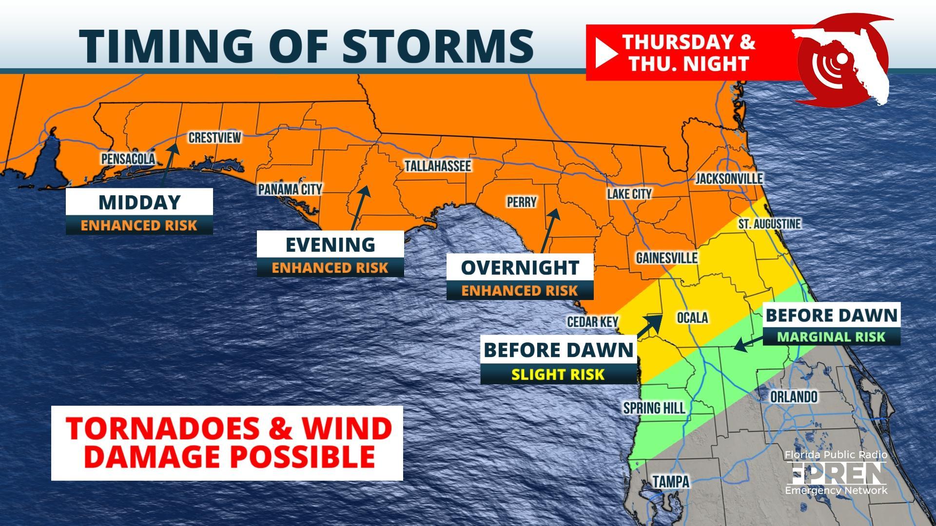 Dangerous Storms Possible Thursday and Friday in North Florida | WJCT NEWS