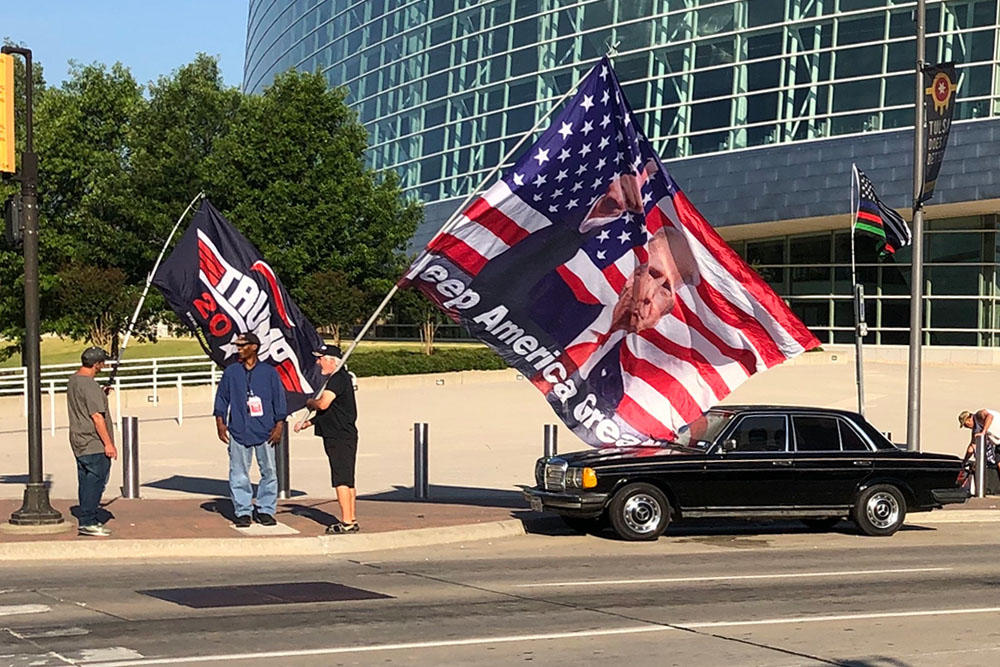 Crowd Underwhelms Inside Trump S Tulsa Rally Festive Block Party Caps Tense Day Public Radio Tulsa