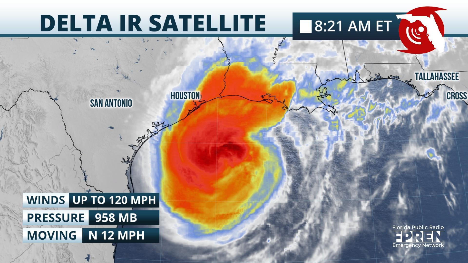 Hurricane Delta On Final Approach To Louisiana Gulf Coast Wjct News 6397