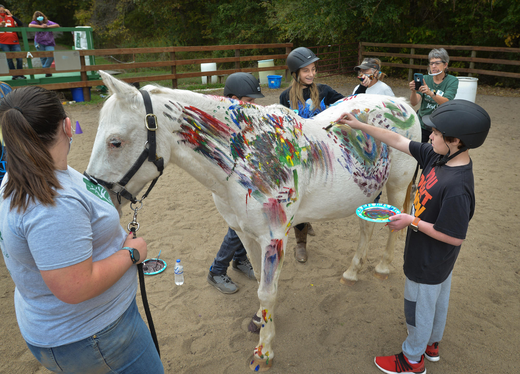In A Small Missouri Town, Kids In Therapy Paint On Horses, And
