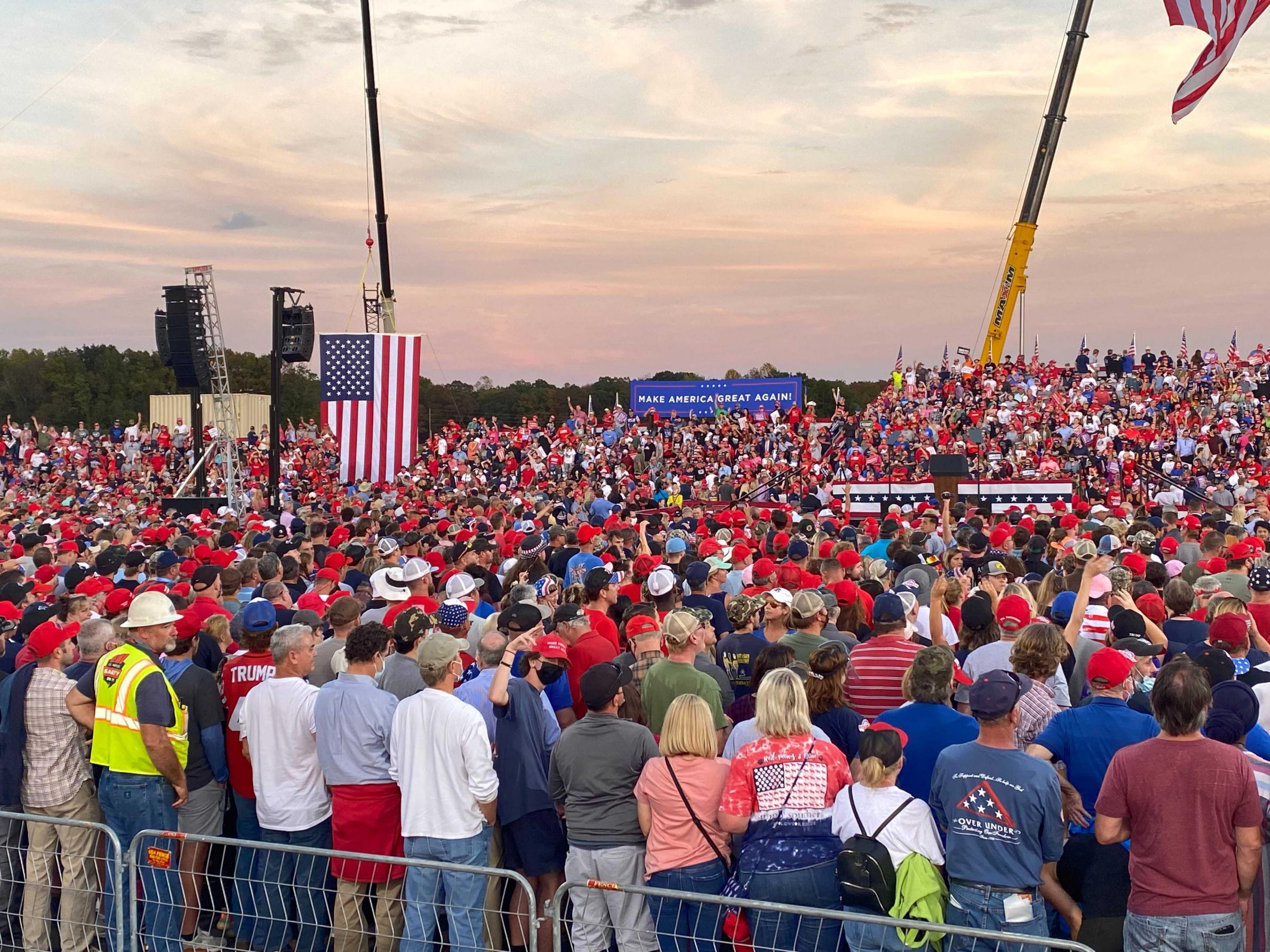 Trump Paints Dark Picture Of A Biden Presidency At Huge Gastonia Rally ...