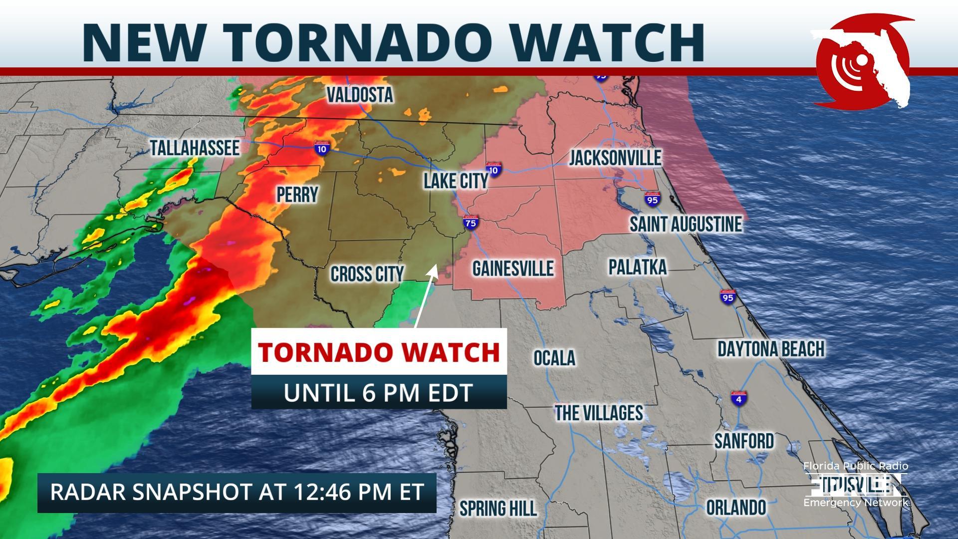 Tornado Watch Issued For North Florida WJCT NEWS