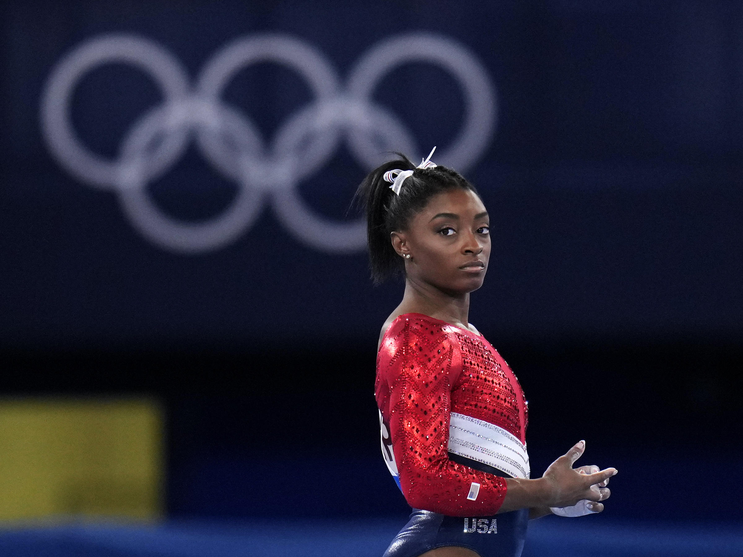 Simone Biles Withdraws From The Vault And Uneven Bars Finals At The