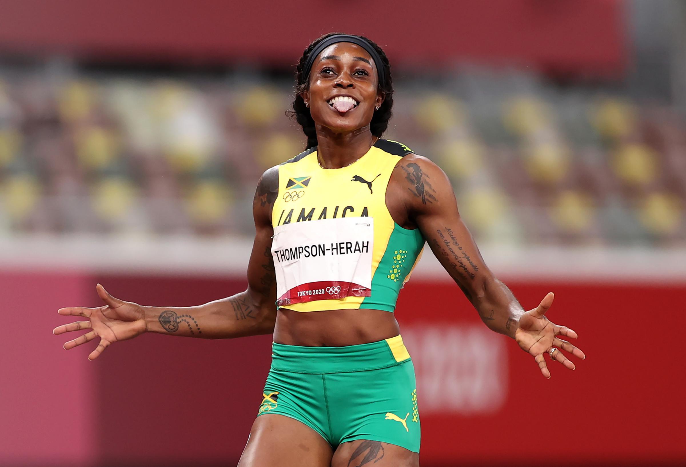 Jamaican Sprinter Elaine ThompsonHerah Wins Historic 'DoubleDouble