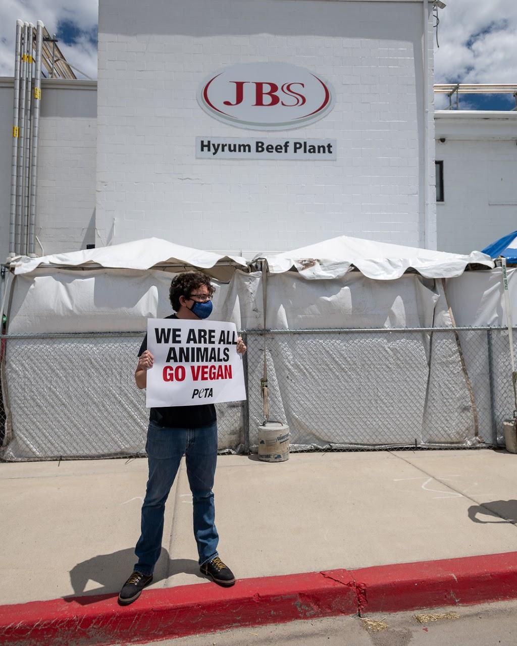 Animal Rights Activists Protest JBS Slaughtering Animals, Stand In Solidarity With Employees