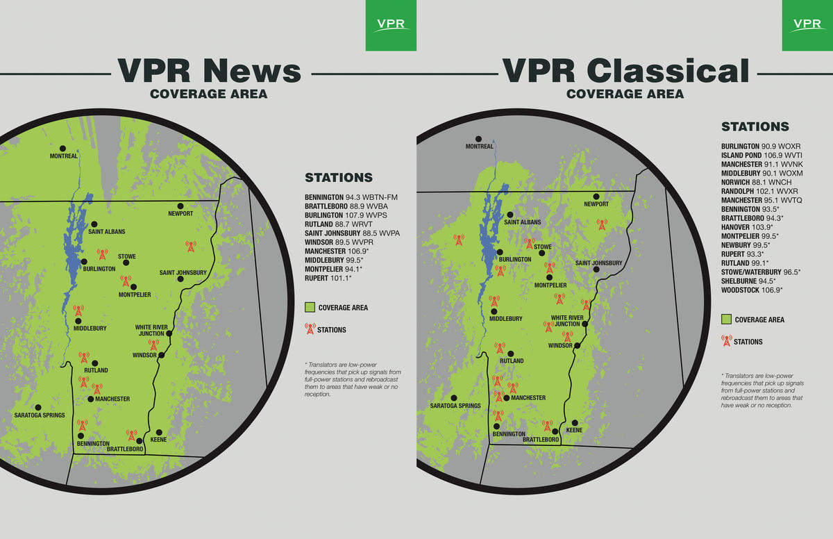 Radio Stations & Coverage Maps Vermont Public Radio