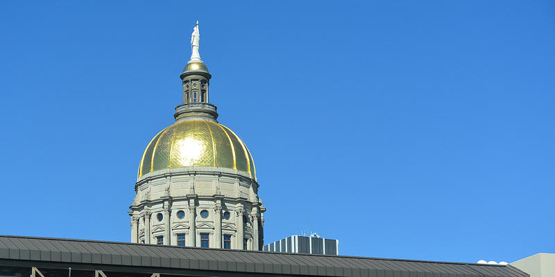 Georgia State Capitol gold dome.