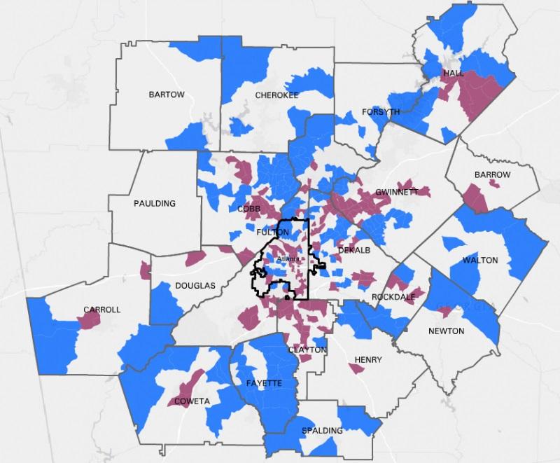 MAP: The Districts Where More Georgians Are Uninsured | WABE 90.1 FM