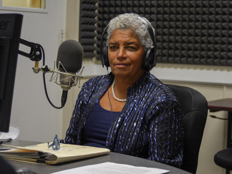Shirley Franklin sits in the studio on Aug. 21, 2015.