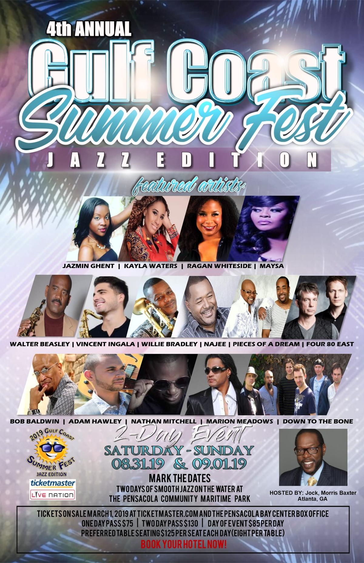 August 31September 1 Gulf Coast Summer Fest Jazz Edition Hosted By