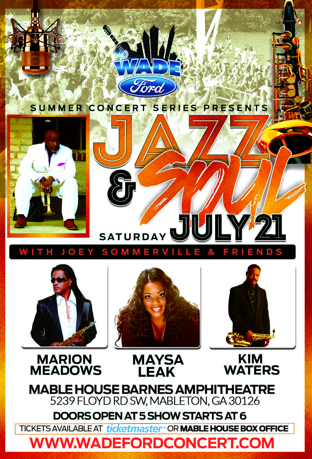 July 21: Wade Ford Concert Series Presents Maysa, Marion Meadows, Kim ...