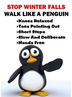 Best Advice For Walking In Slippery Conditions: Walk Like A Penguin! | WEMU