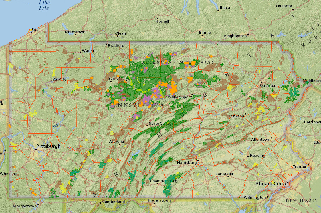 New Map Shows Fracking on PA State Lands | 90.5 WESA