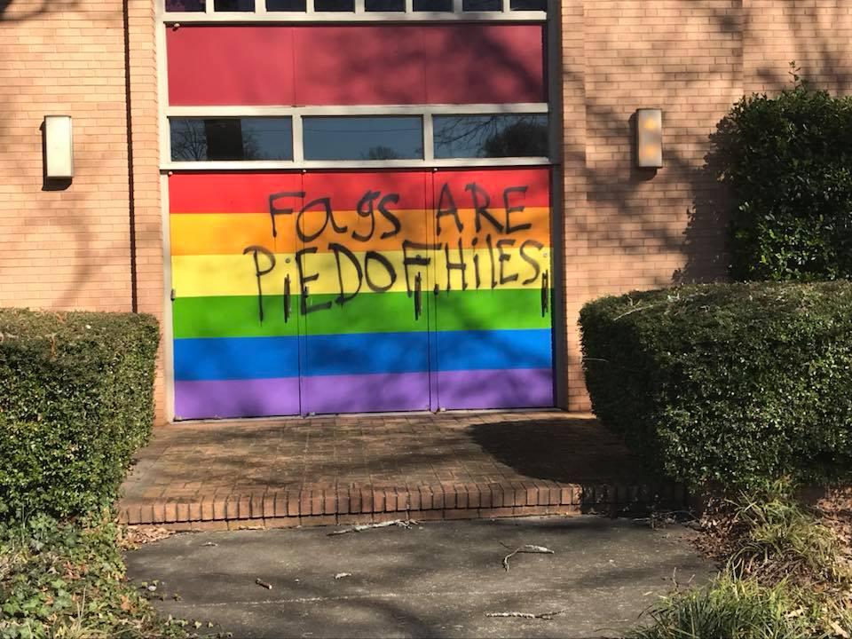After Vandalism Clergy Show Support For Lgbt Friendly Church Wfae