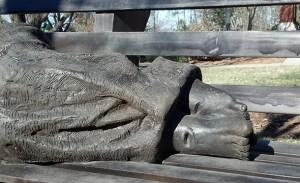 Homeless Jesus Finds A Home In Front Of St Alban S Wfae