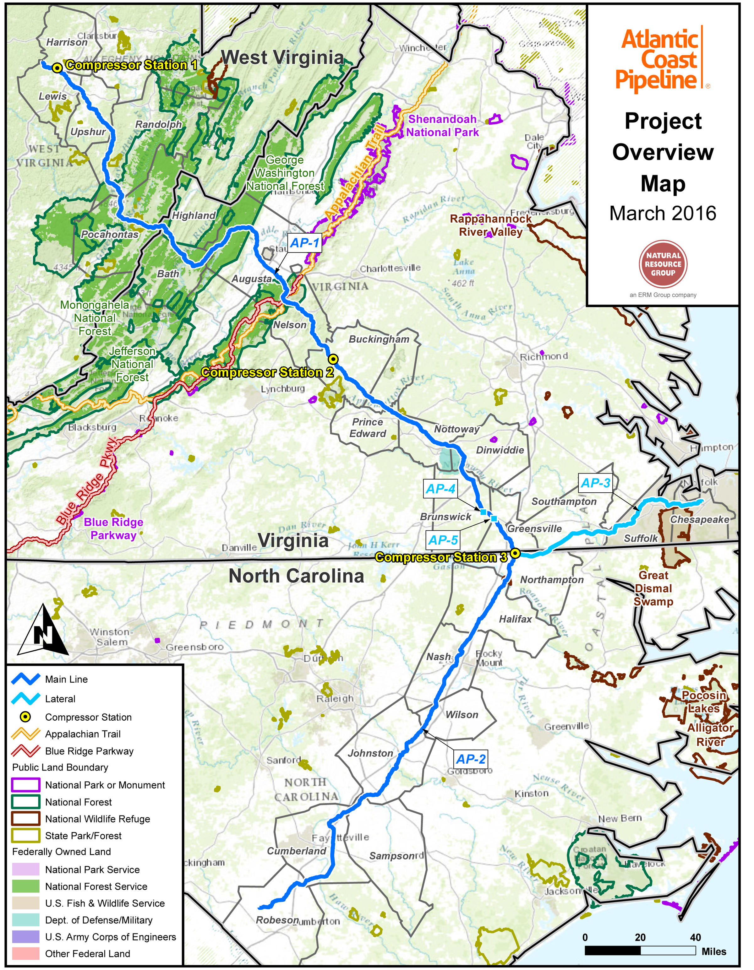 Map Of Virginia And Nc 3 N.C. Protests Target Atlantic Coast Pipeline | WFAE