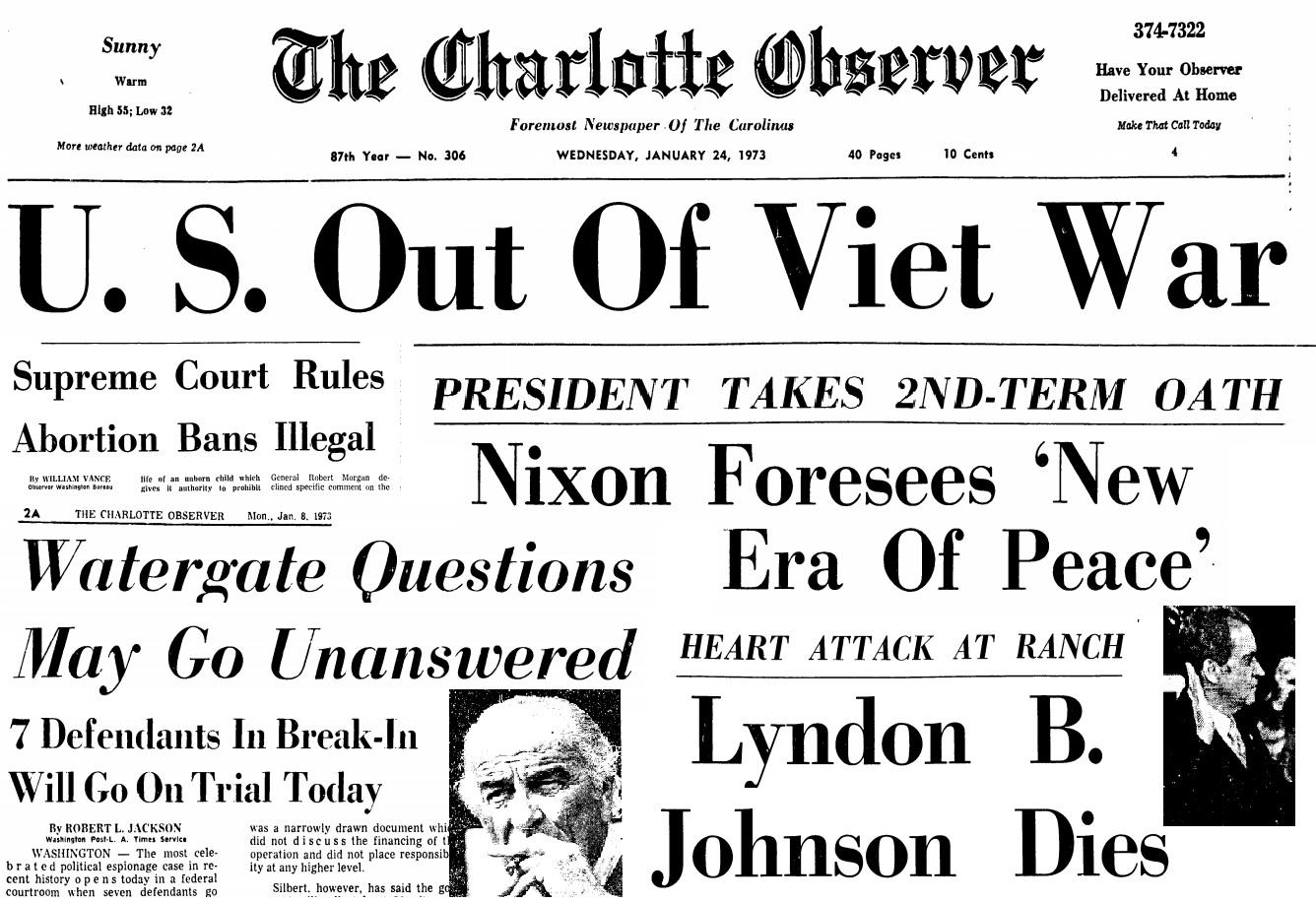 January 1973: Watergate, Roe v. Wade, Vietnam, and the Month That Changed America Forever