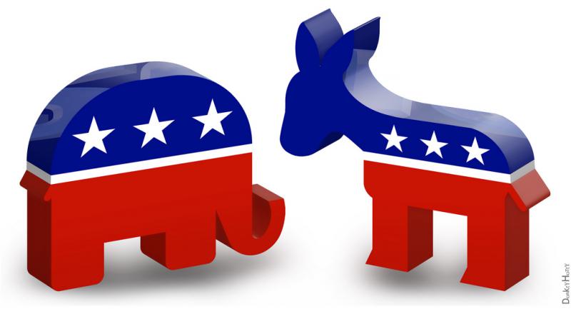 republican and democrat logos