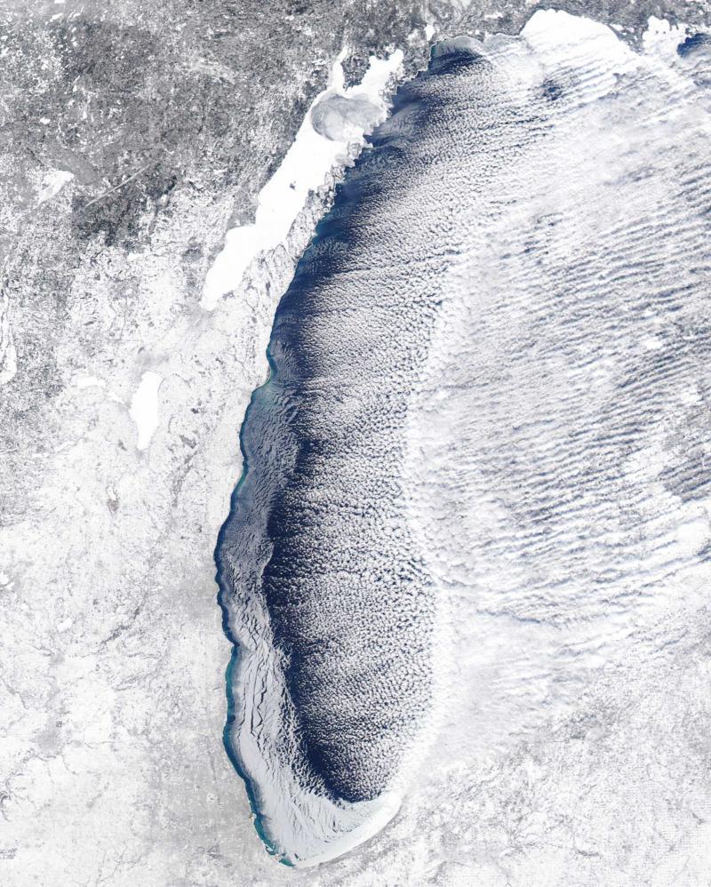 Grand Traverse Bay Freezes, Lake Michigan Half Frozen | Interlochen
