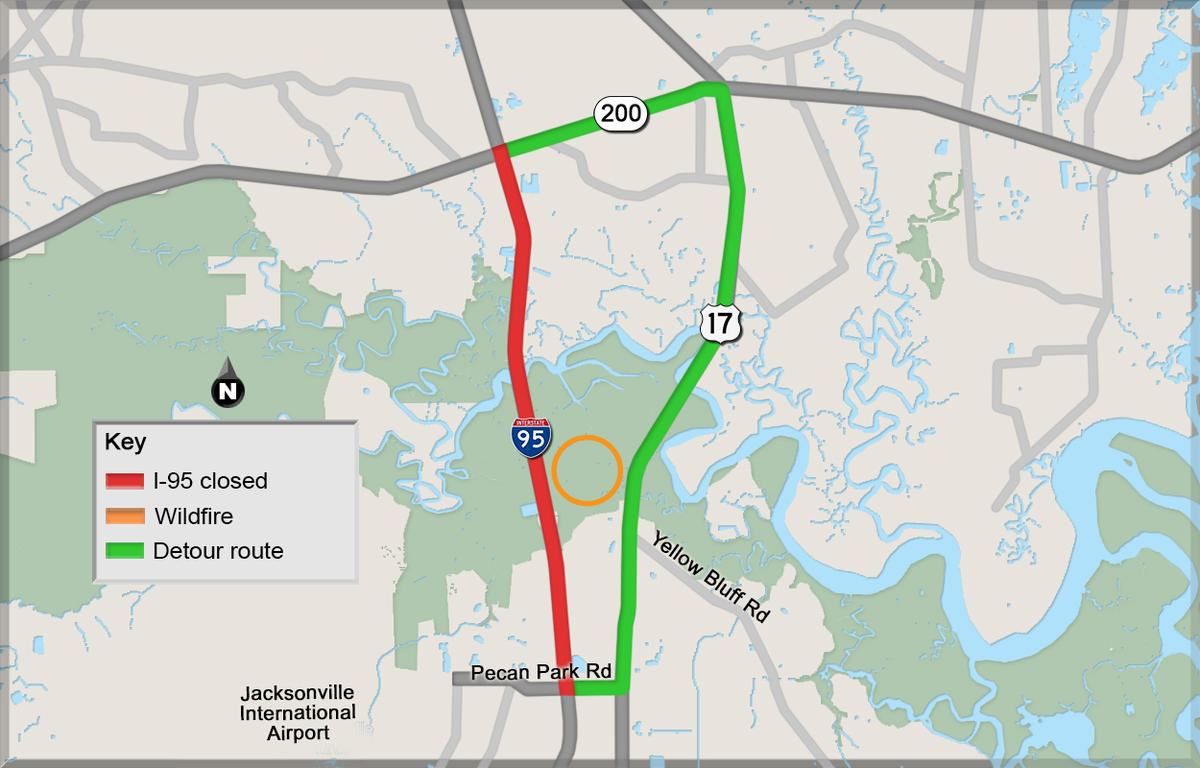 Part Of I 95 Shut Down In Both Directions Due To Northside Jax Wildfire part-of-i-95-shut-down-in-both-directions-due-to-northside-jax-wildfire