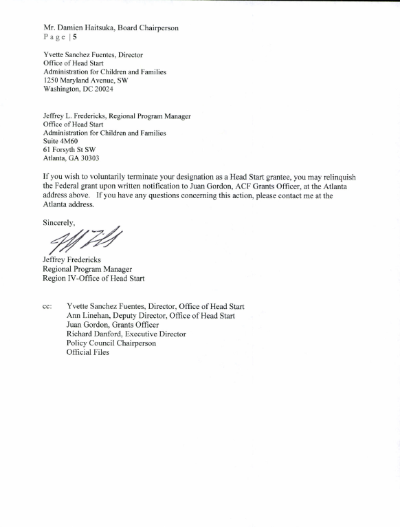 Letter Outlines Additional Problems At Urban League Head Start ...