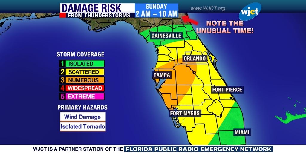 Tornadoes Possible Overnight In Central South Florida Wjct News