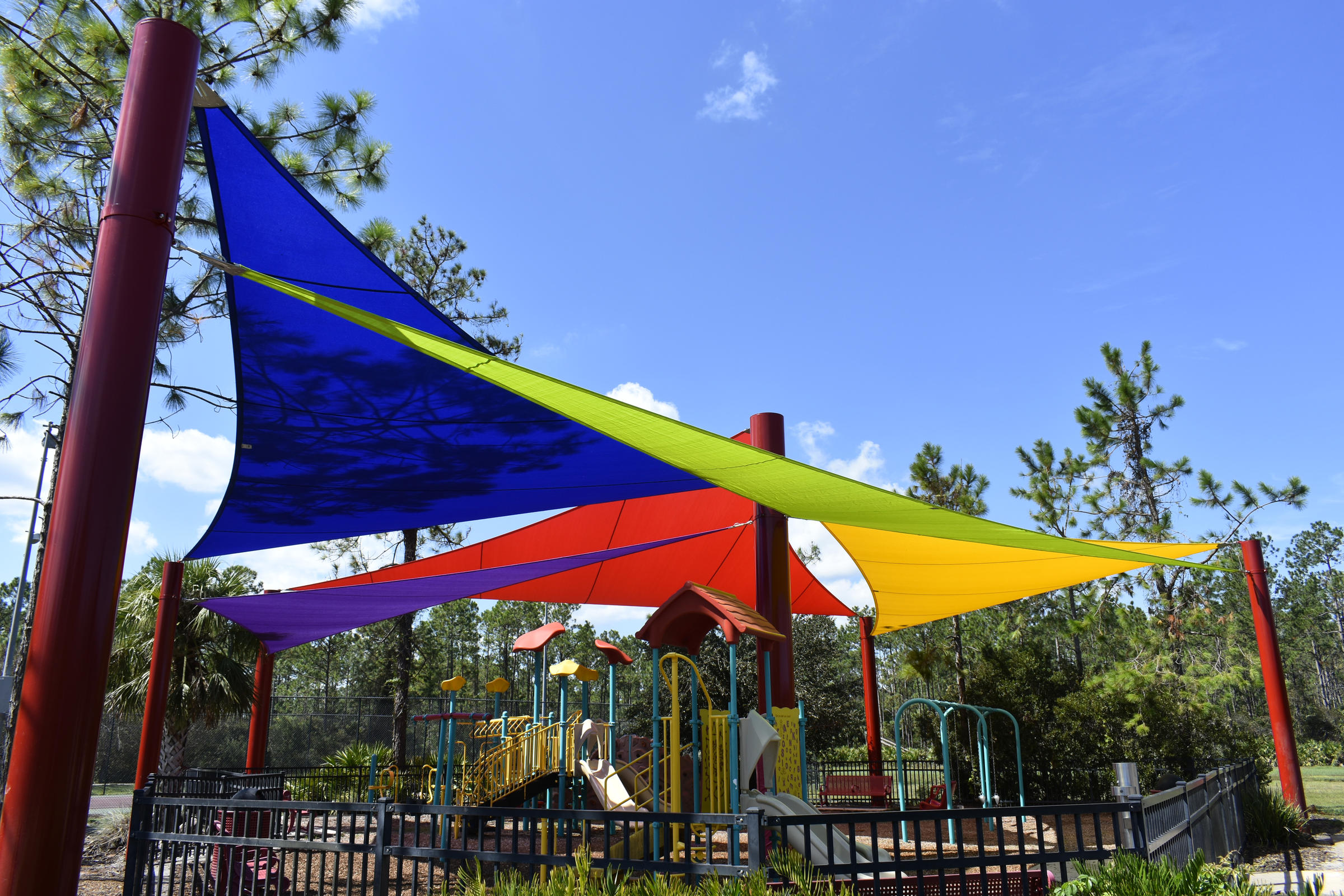 Huge Sails Provide Shade And Uv Protection At Four Palm Coast Playgrounds Wjct News