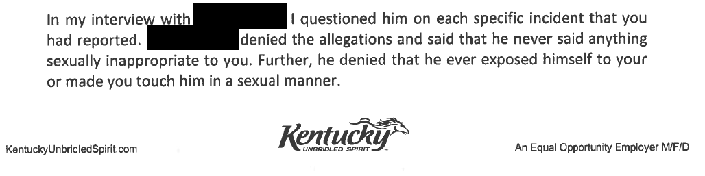 While Ky Cabinet Protected Alleged Harasser S Identity He Racked