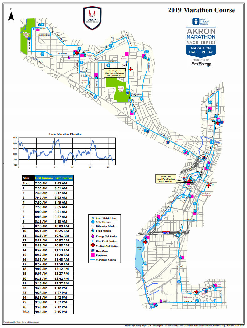 Akron Marathon 2024 Relay Route Cloe Melony