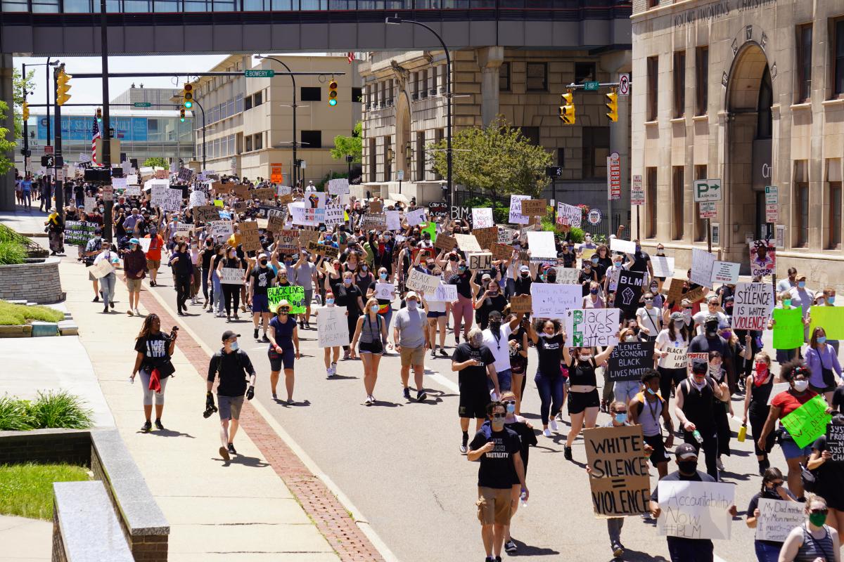 Protesters Take to Akron's Streets Again to Call for an End to Racism