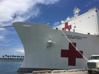 Pence Comes To Miami To Hail Navy Hospital Ship S Aid To