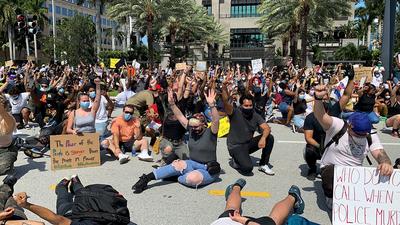 A Symbolic Daytime Protest Honored George Floyd In West Palm Beach George Floyd In West Palm Beach