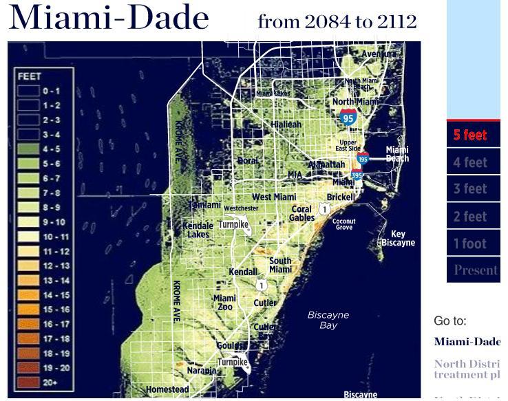 Maps How Sea Level Rise Could Impact Miami Dade County Wlrn