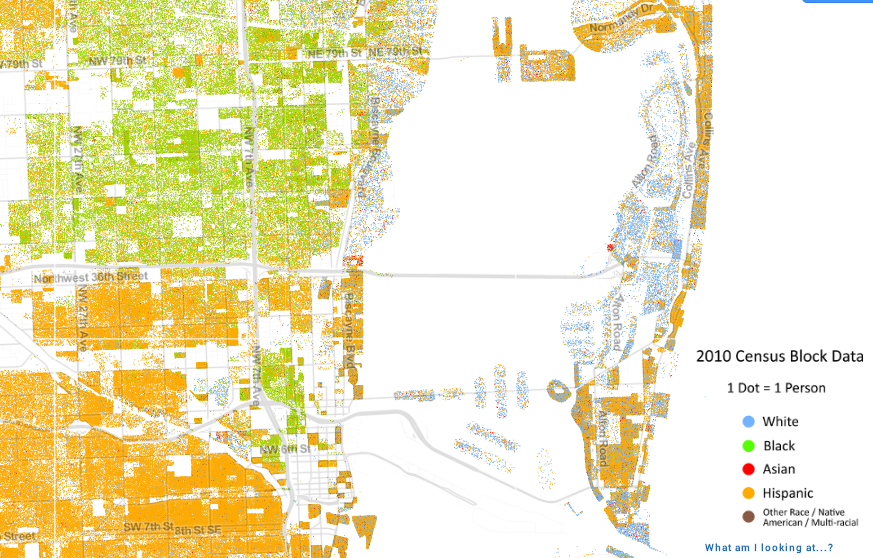 Map clear. Racial Dot Map.