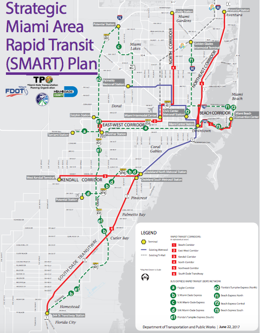 Miami Dade Metro Bus Map