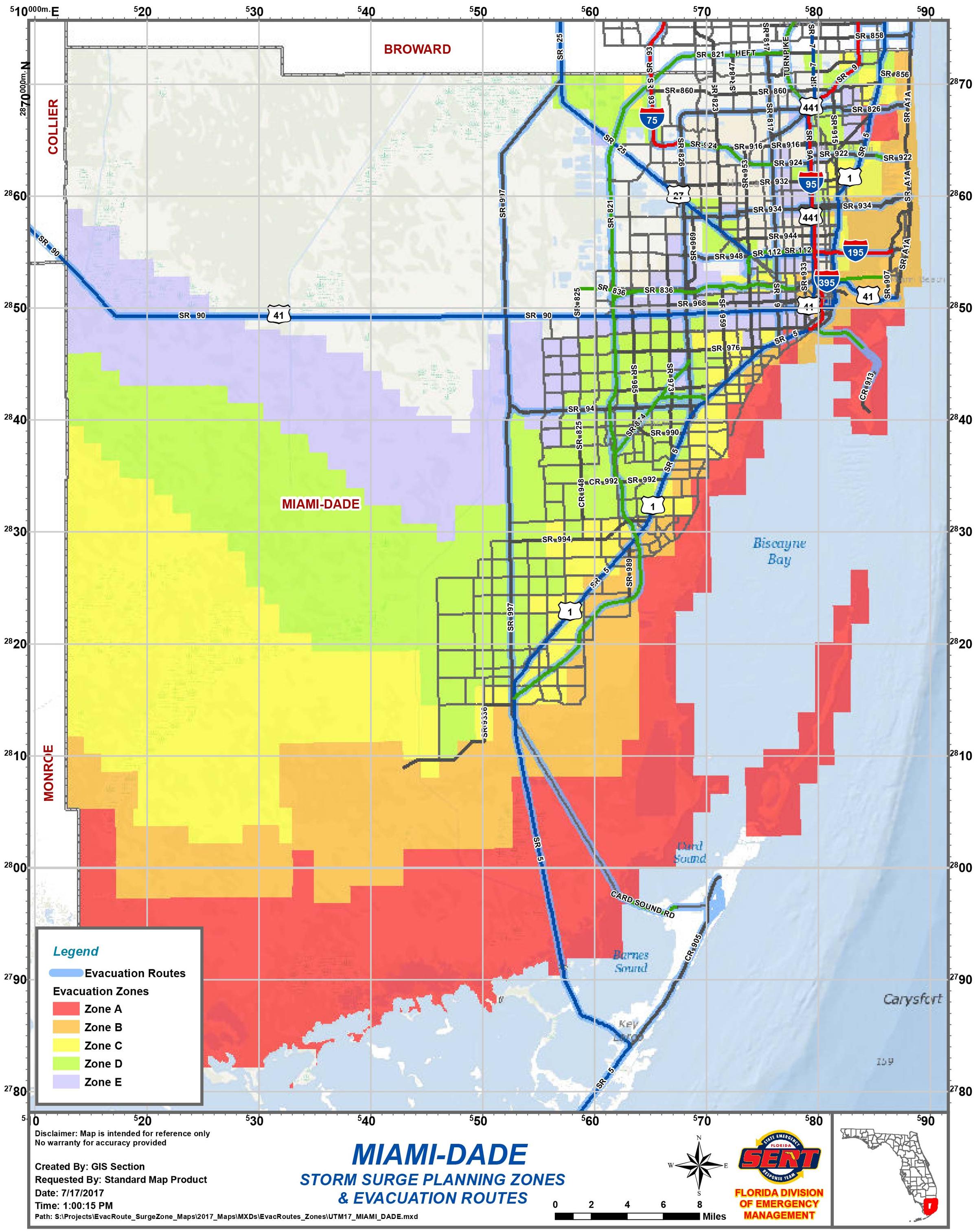 MDC Evacuation Zones 