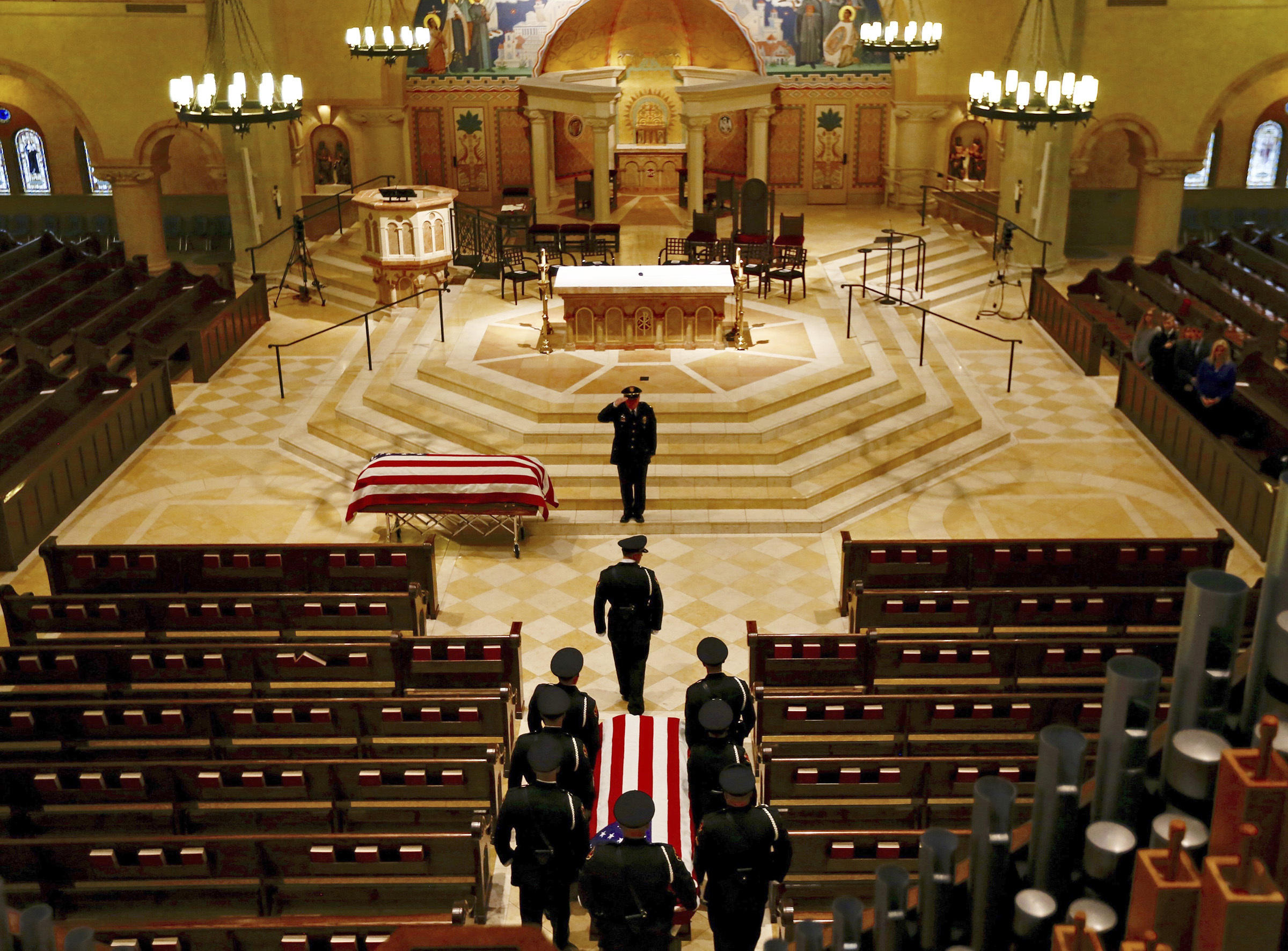 Funeral Honors Westerville Police Officers Killed In Line Of Duty The Casket Of Westerville Police Officer Eric Joering Is Brought In Church To Join
