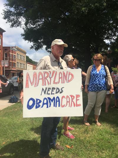 Protest Outside Harris Congressional Office Over Health Care Delmarva Public Radio